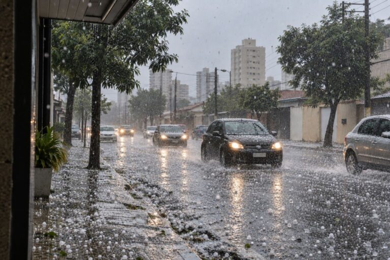 Chuva não dá trégua e pode superar 100 mm em 48 horas; três estados têm risco de tempestades e granizo